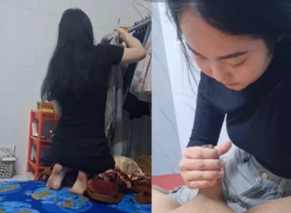 Tôi qua chỗ thằng bạn ốm được cô em gái thổi kèn miễn phí